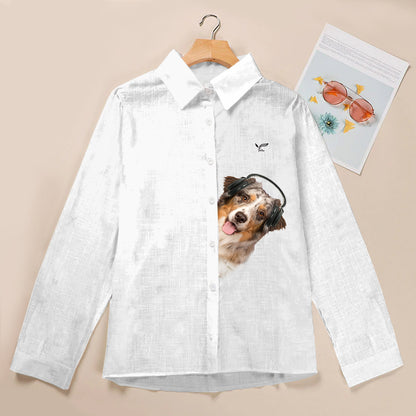 Great Music With Australian Shepherd - Follus Women's Long-Sleeve Shirt V2