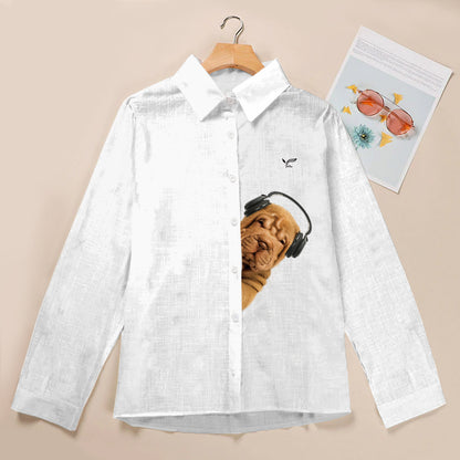 Tolle Musik mit Shar Pei – Follus Damen-Langarmshirt V2