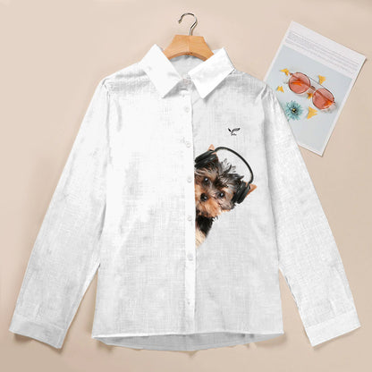 Great Music With Yorkshire Terrier - Follus Women's Long-Sleeve Shirt V2