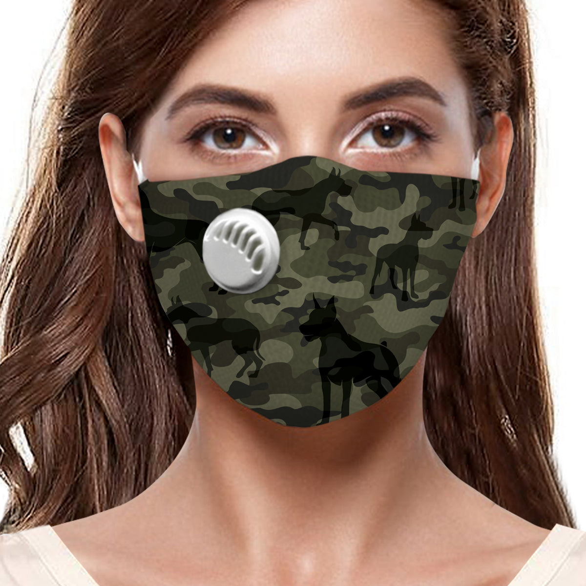 Masque F camouflage Dogue Allemand V1