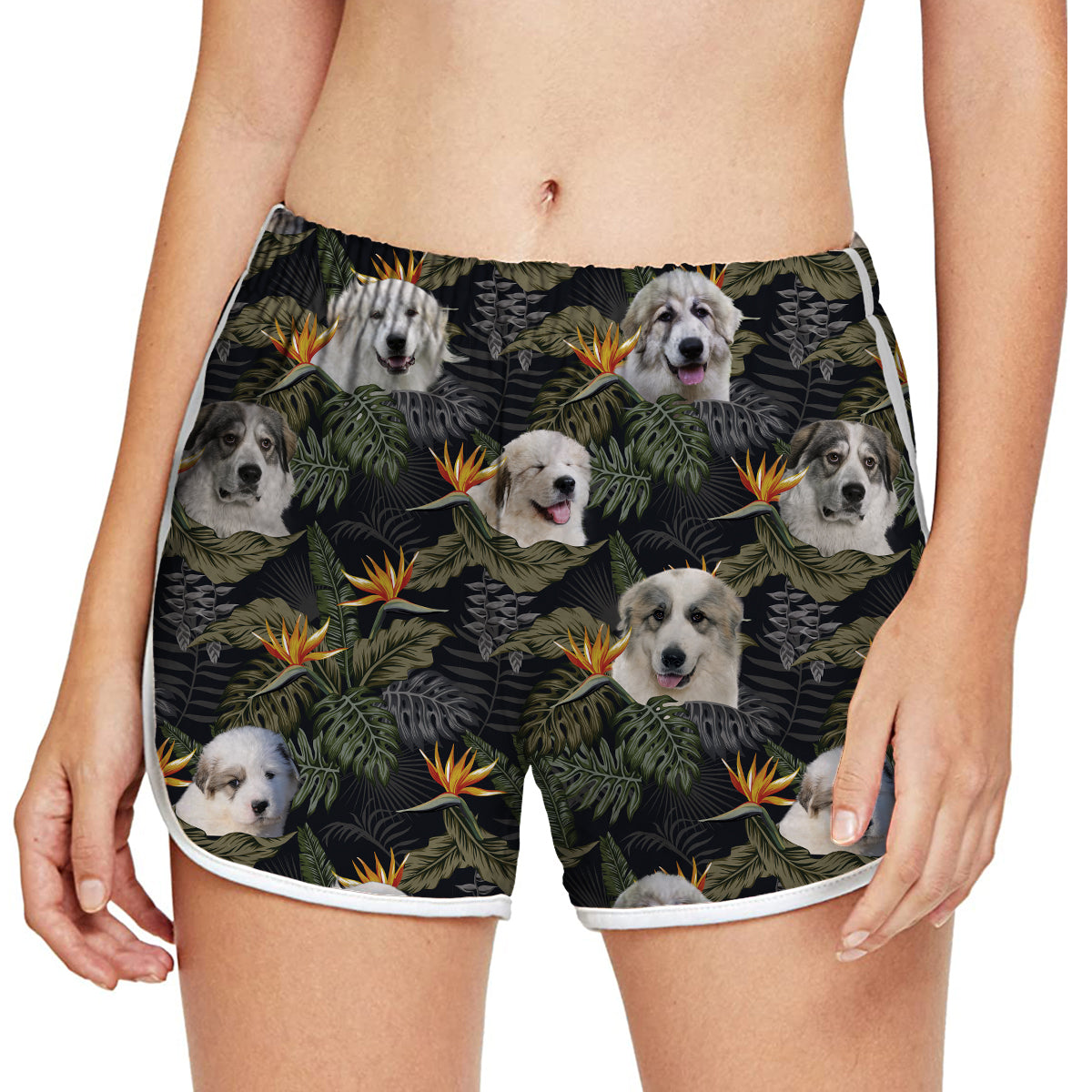 Great Pyrenees - Colorful Women's Running Shorts V1