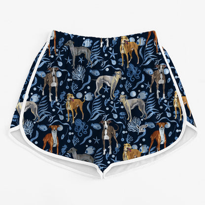 Greyhound - Colorful Women's Running Shorts V1