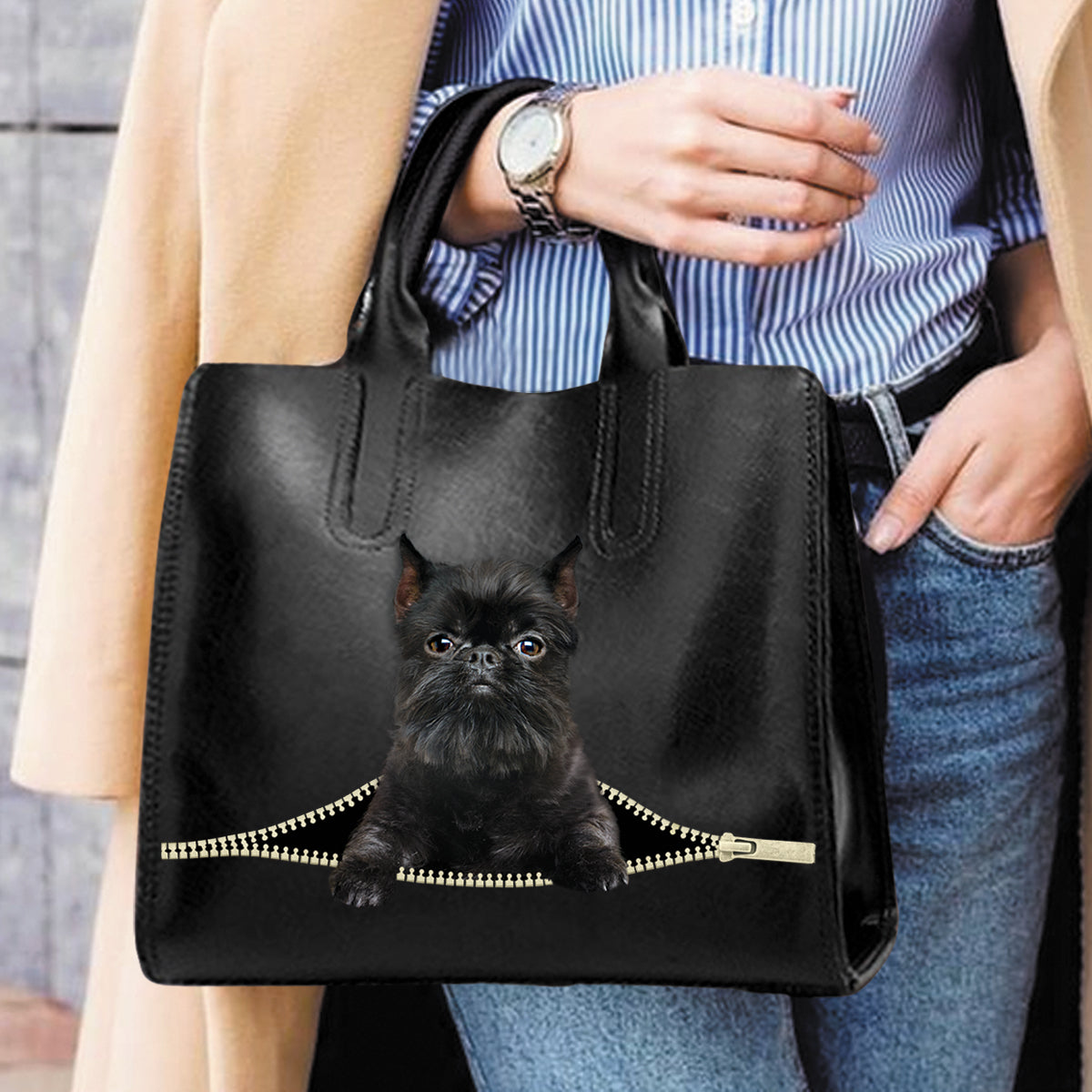 Griffon Bruxellois Luxushandtasche V4