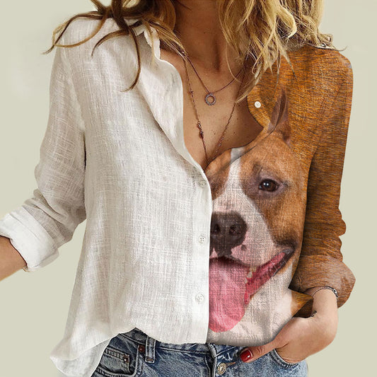 Half Angel Half American Staffordshire Terrier - Women Shirt V1