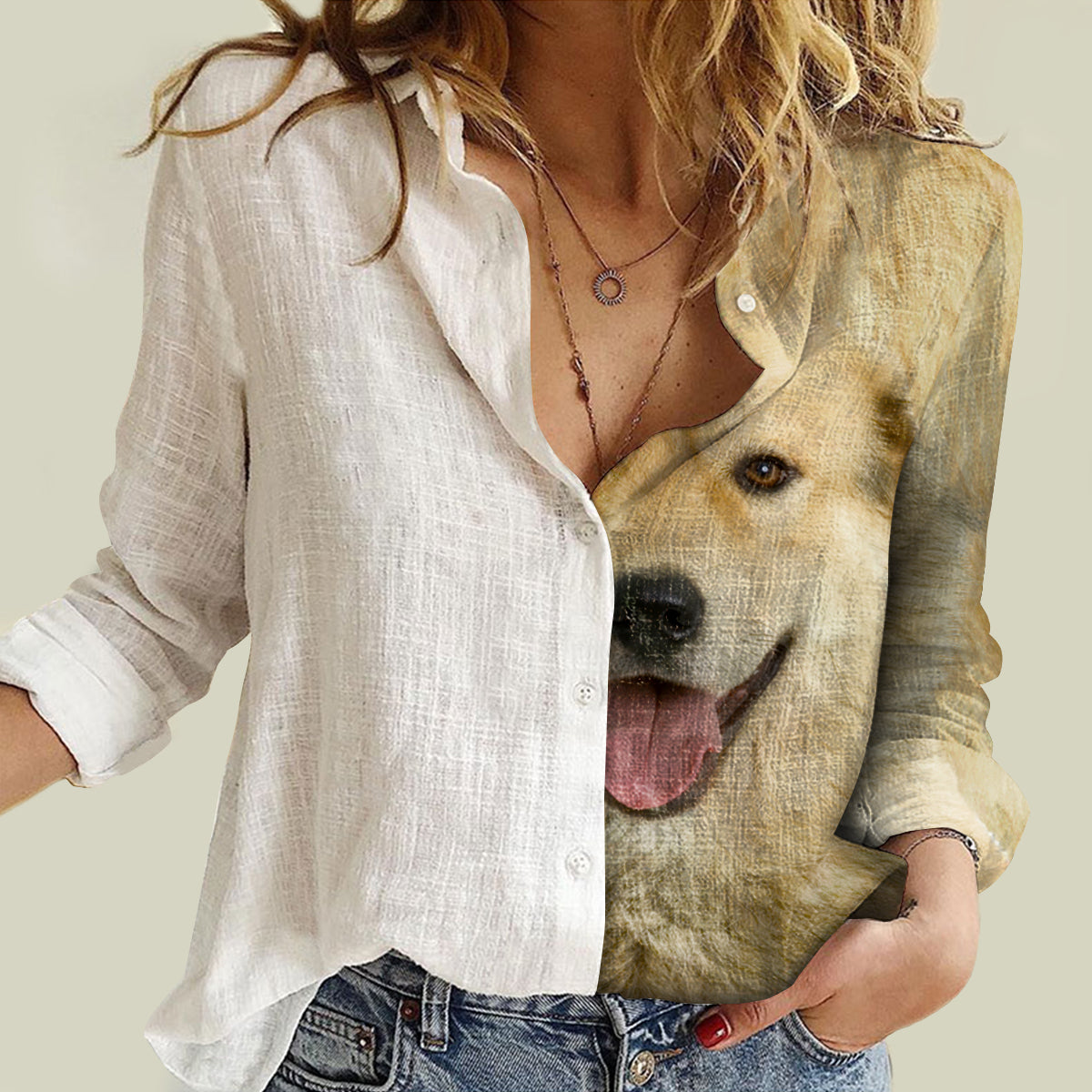 Half Angel Half Anatolian Shepherd - Women Shirt V1