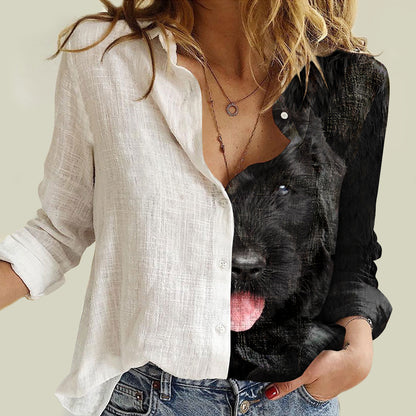 Half Angel Half Black Russian Terrier - Damen T-Shirt V1