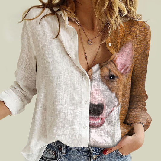 Half Angel Half Bull Terrier - Women Shirt V1