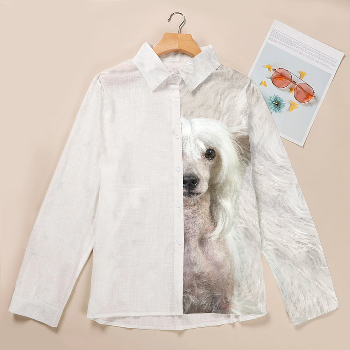 Half Angel Half Chinese Crested - Women Shirt V1