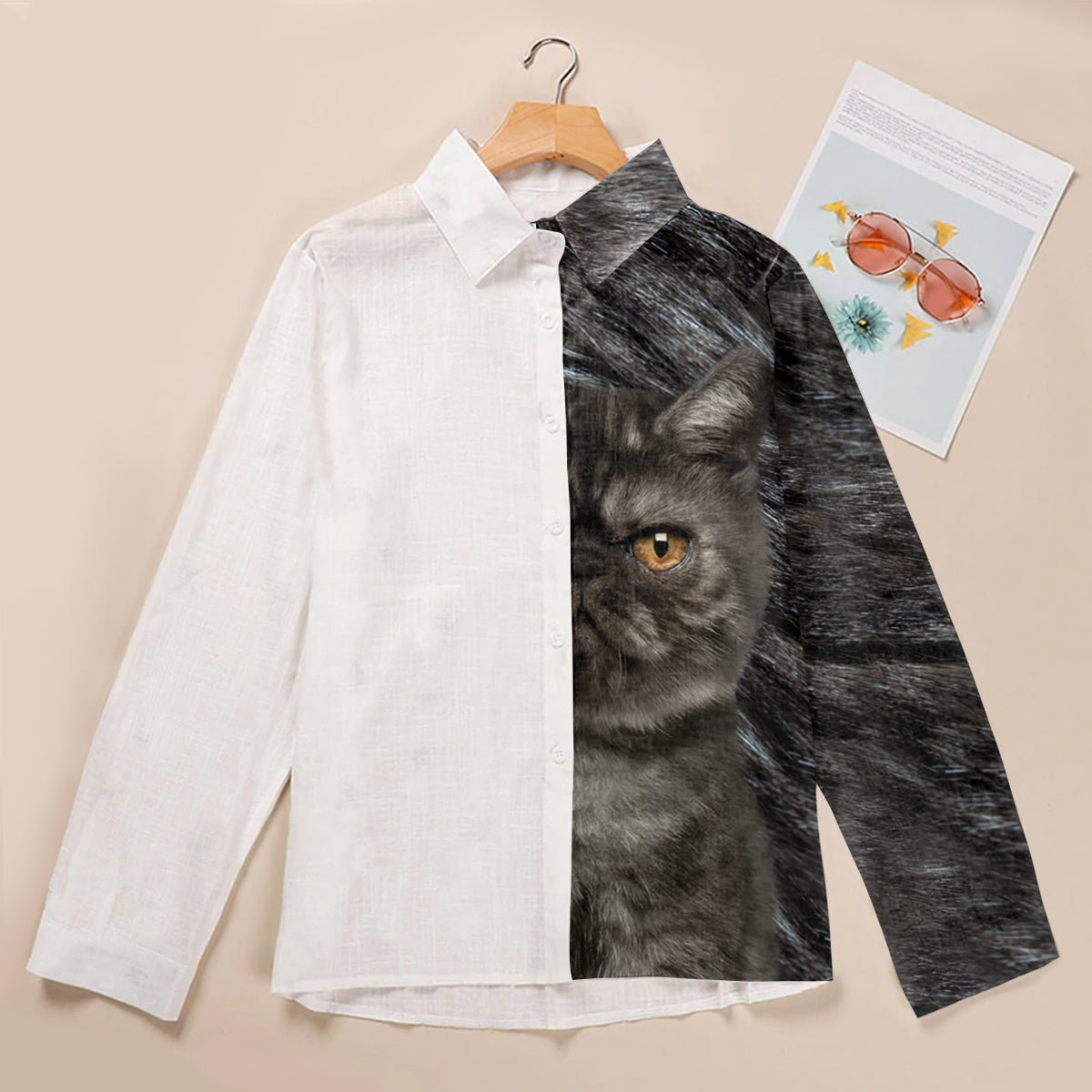 Half Angel Half Exotic Cat - Women Shirt V1