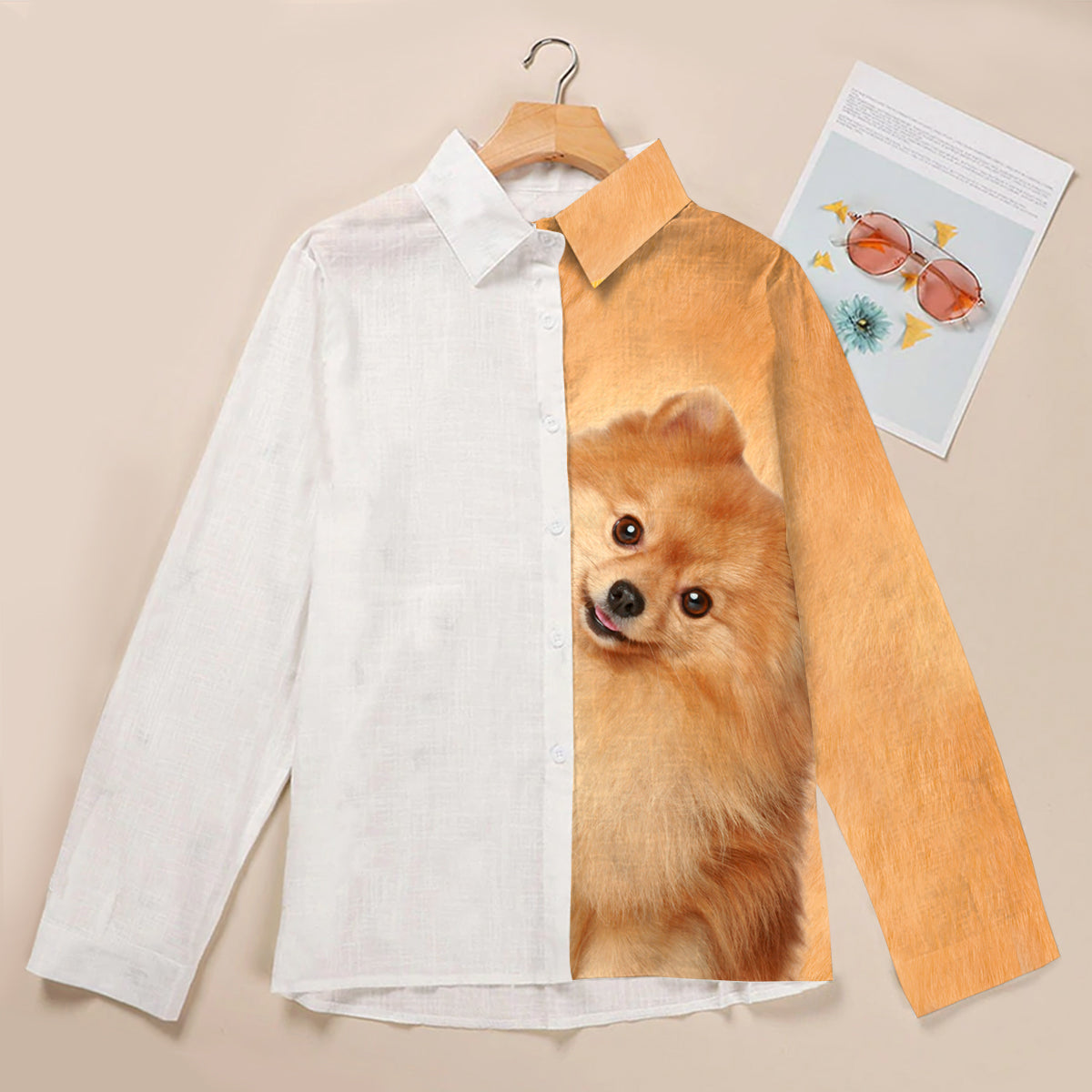 Half Angel Half Pomeranian - Women Shirt V1