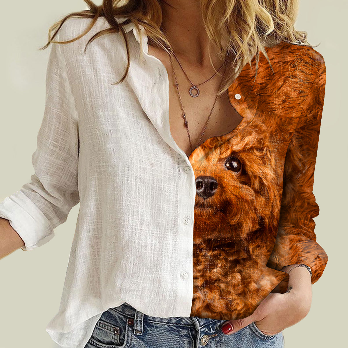 Half Angel Half Poodle - Women Shirt V1