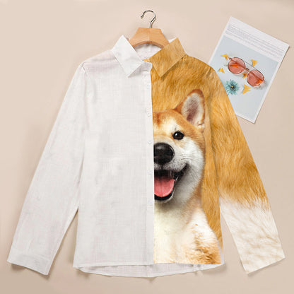 Half Angel Half Shiba Inu - Damen T-Shirt V1