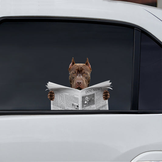 Have You Read The News Today - American Pit Bull Terrier Car/ Door/ Fridge/ Laptop Sticker V1