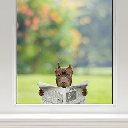 Avez-vous lu les nouvelles aujourd'hui – American Pit Bull Terrier voiture/porte/réfrigérateur/autocollant pour ordinateur portable V1