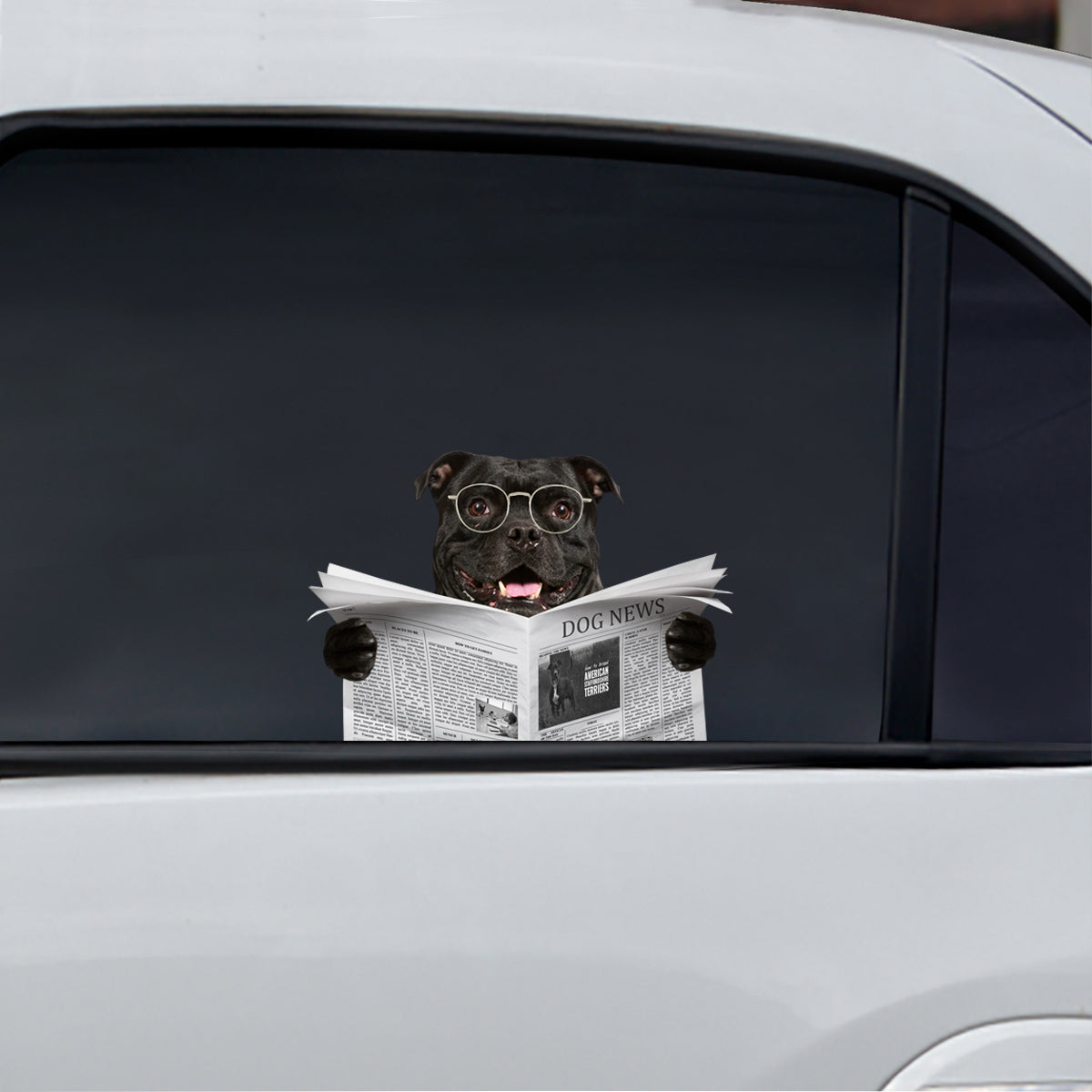 Haben Sie die Nachrichten heute gelesen – American Staffordshire Terrier Auto-/Tür-/Kühlschrank-/Laptop-Aufkleber V1