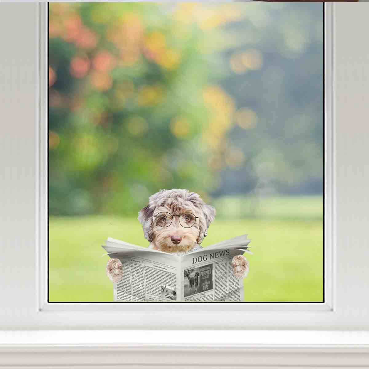 Have You Read The News Today - Aussiedoodle Car/ Door/ Fridge/ Laptop Sticker V1
