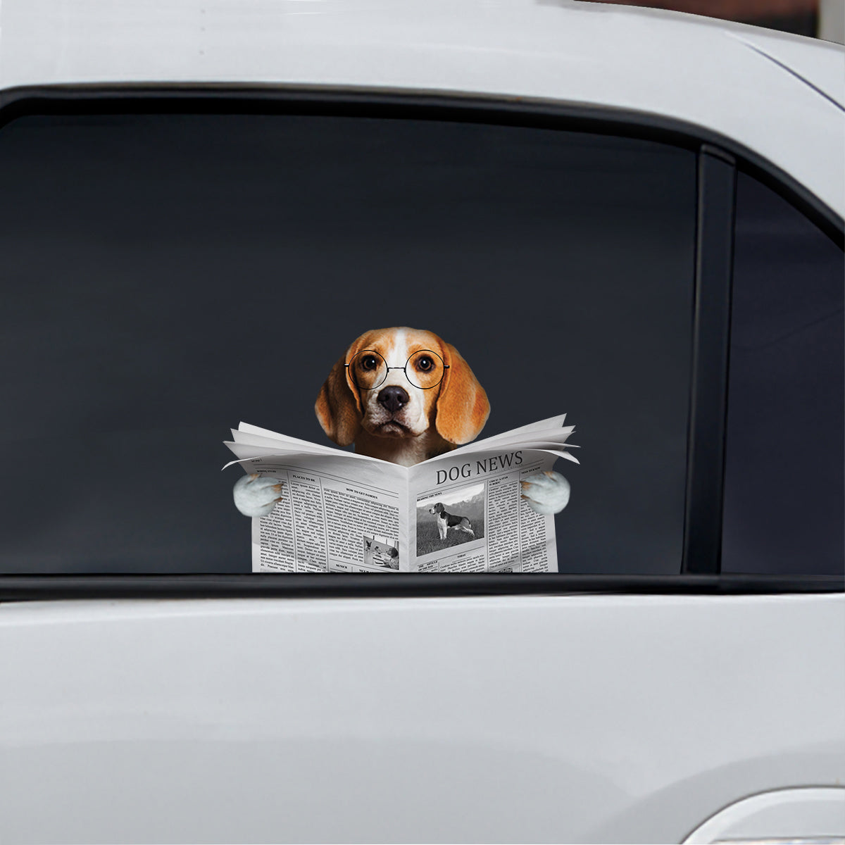 Haben Sie heute die Nachrichten gelesen? Beagle-Auto-/Tür-/Kühlschrank-/Laptop-Aufkleber V1