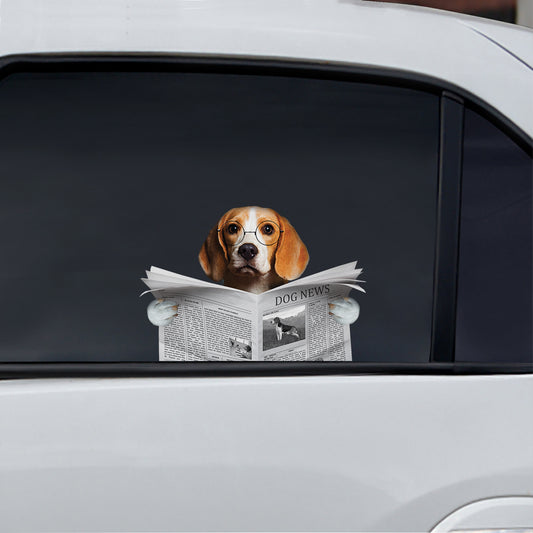 Avez-vous lu les nouvelles aujourd'hui - Autocollant Beagle pour voiture/porte/réfrigérateur/ordinateur portable V1