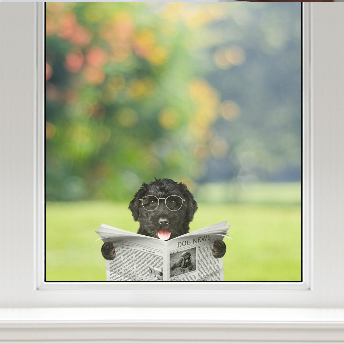 Have You Read The News Today - Black Russian Terrier Car/ Door/ Fridge/ Laptop Sticker V1