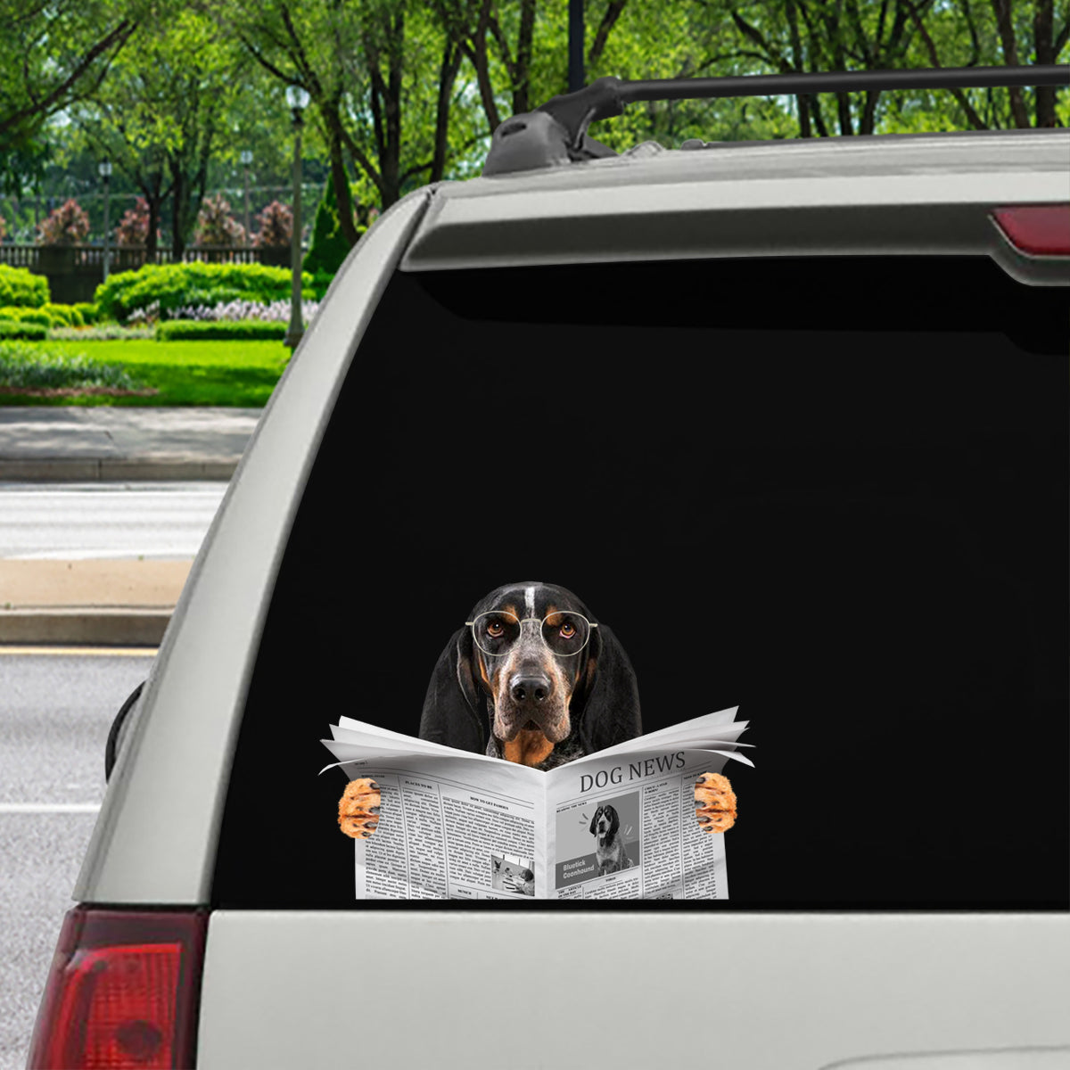 Haben Sie die Nachrichten heute gelesen – Bluetick Coonhound Auto-/Tür-/Kühlschrank-/Laptop-Aufkleber V1