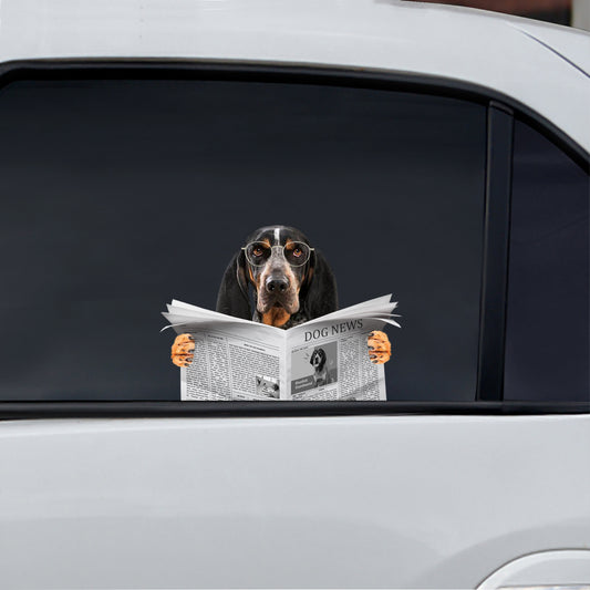 Have You Read The News Today - Bluetick Coonhound Car/ Door/ Fridge/ Laptop Sticker V1