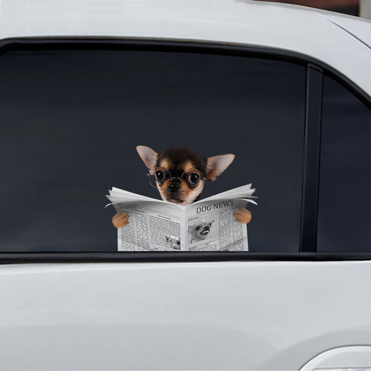 Avez-vous lu les nouvelles aujourd'hui - Autocollant Chihuahua pour voiture/porte/réfrigérateur/ordinateur portable V1