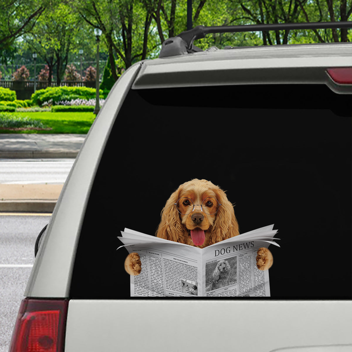 Have You Read The News Today - English Cocker Spaniel Car/ Door/ Fridge/ Laptop Sticker V2