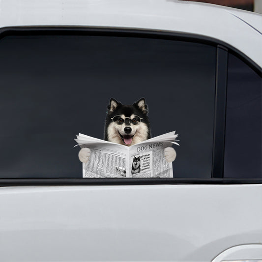 Have You Read The News Today - Finnish Lapphund Car/ Door/ Fridge/ Laptop Sticker V1