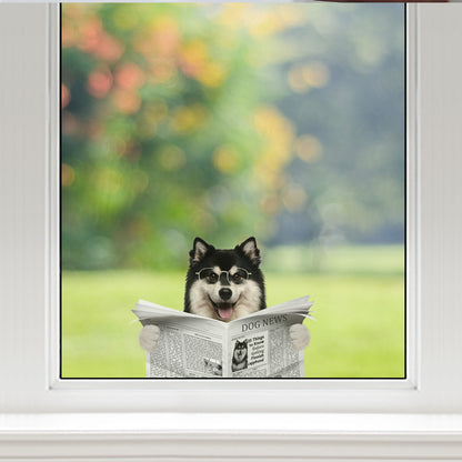 Have You Read The News Today - Finnish Lapphund Car/ Door/ Fridge/ Laptop Sticker V1