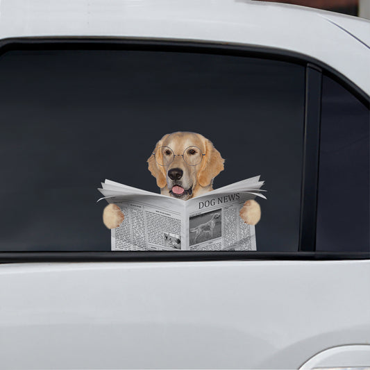 Haben Sie heute die Nachrichten gelesen? - Flat Coated Retriever Auto-/Tür-/Kühlschrank-/Laptop-Aufkleber V1