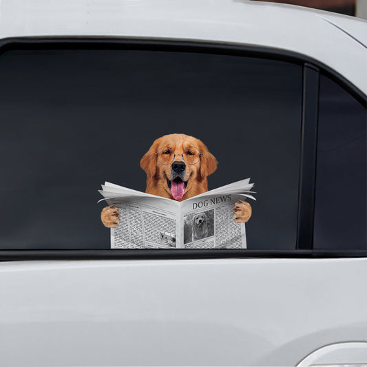 Have You Read The News Today - Golden Retriever Car/ Door/ Fridge/ Laptop Sticker V1