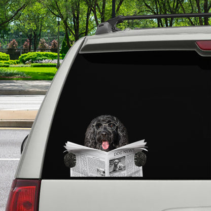 Have You Read The News Today - Goldendoodle Car/ Door/ Fridge/ Laptop Sticker V1