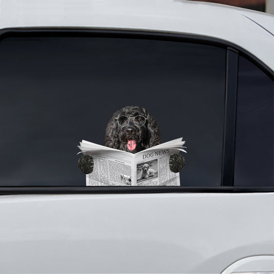 Haben Sie heute die Nachrichten gelesen – Goldendoodle Auto-/Tür-/Kühlschrank-/Laptop-Aufkleber V1