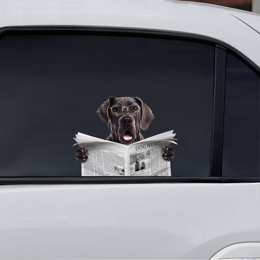 Haben Sie heute die Nachrichten gelesen? Aufkleber „Deutsche Dogge“ für Auto/Tür/Kühlschrank/Laptop V1