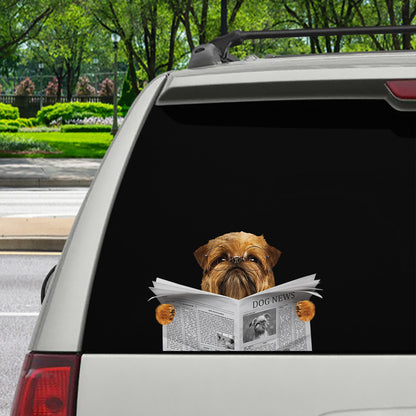 Have You Read The News Today - Griffon Bruxellois Car/ Door/ Fridge/ Laptop Sticker V1