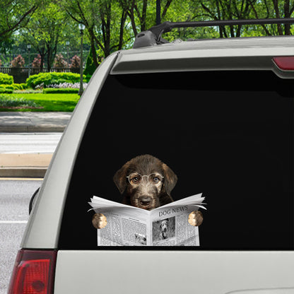 Haben Sie die Nachrichten heute gelesen? Aufkleber „Irish Wolfhound“ für Auto/Tür/Kühlschrank/Laptop V1