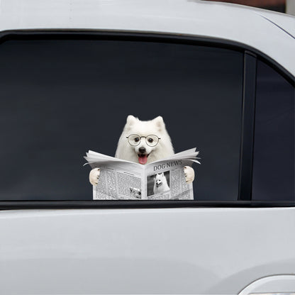 Haben Sie heute die Nachrichten gelesen? Aufkleber „Japanischer Spitz“ für Auto/Tür/Kühlschrank/Laptop V1