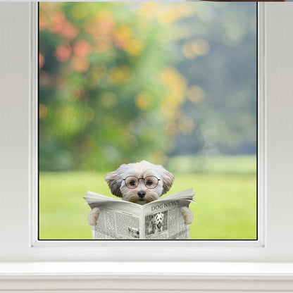 Have You Read The News Today - Morkie Car/ Door/ Fridge/ Laptop Sticker V1