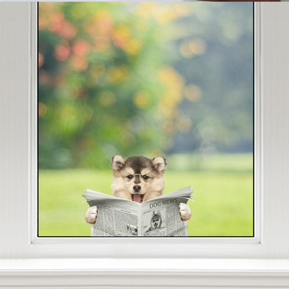 Avez-vous lu les nouvelles aujourd'hui - Autocollant Pomsky pour voiture/porte/réfrigérateur/ordinateur portable V1