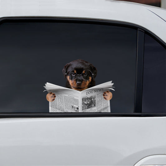Haben Sie die Nachrichten heute gelesen? Rottweiler Auto-/Tür-/Kühlschrank-/Laptop-Aufkleber V1
