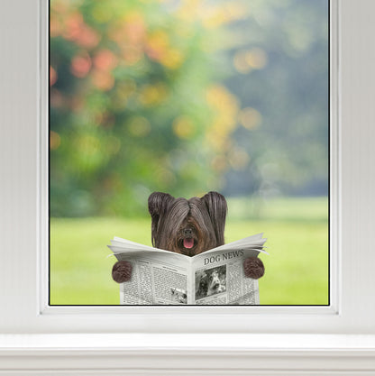 Haben Sie heute die Nachrichten gelesen – Skye Terrier Auto-/Tür-/Kühlschrank-/Laptop-Aufkleber V1