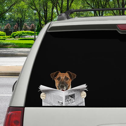 Haben Sie heute die Nachrichten gelesen? - Smooth Fox Terrier Auto-/Tür-/Kühlschrank-/Laptop-Aufkleber V1