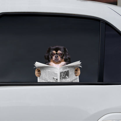 Haben Sie die Nachrichten heute gelesen – Auto-/Tür-/Kühlschrank-/Laptop-Aufkleber mit tibetischem Spaniel V1