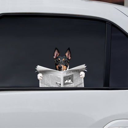 Avez-vous lu les nouvelles aujourd'hui - Autocollant Toy Fox Terrier pour voiture/porte/réfrigérateur/ordinateur portable V1