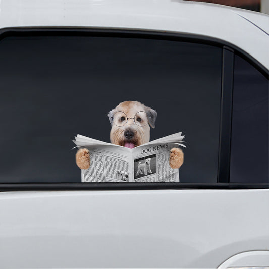 Avez-vous lu les nouvelles aujourd'hui - Wheaten Terrier Autocollant de voiture/porte/réfrigérateur/ordinateur portable V1