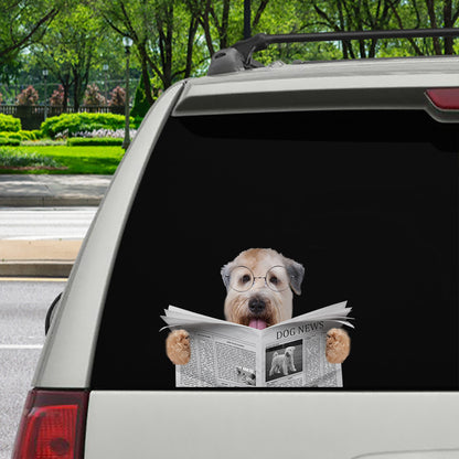 Haben Sie heute die Nachrichten gelesen – Wheaten Terrier Auto-/Tür-/Kühlschrank-/Laptop-Aufkleber V1