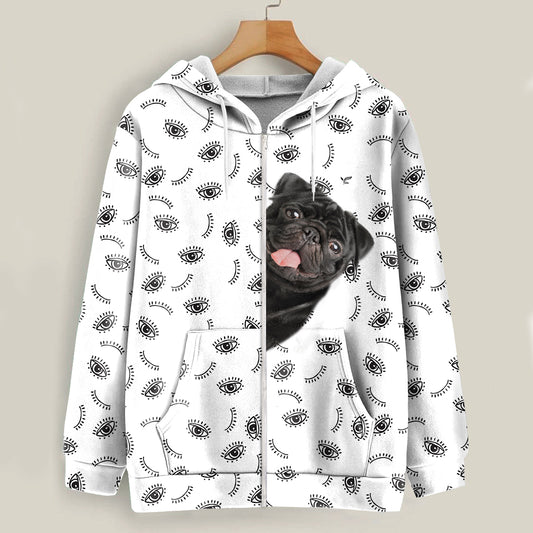 Hello Can You See My Pug - Follus Hoodie