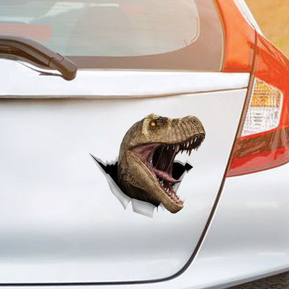 Bonjour, nous sommes sur le chemin de Jurassic Park - Autocollant dinosaure pour voiture/porte/réfrigérateur/ordinateur portable V8
