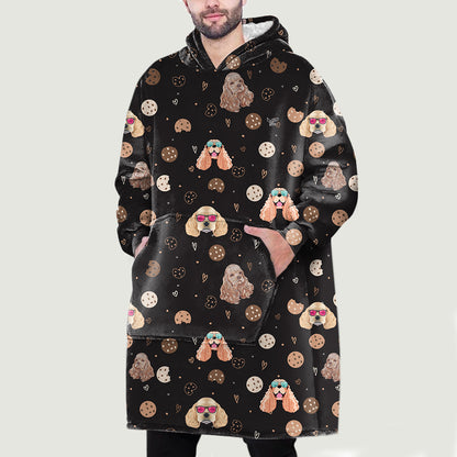 Hallo Winter – American Cocker Spaniel Fleece Decke Hoodie V1