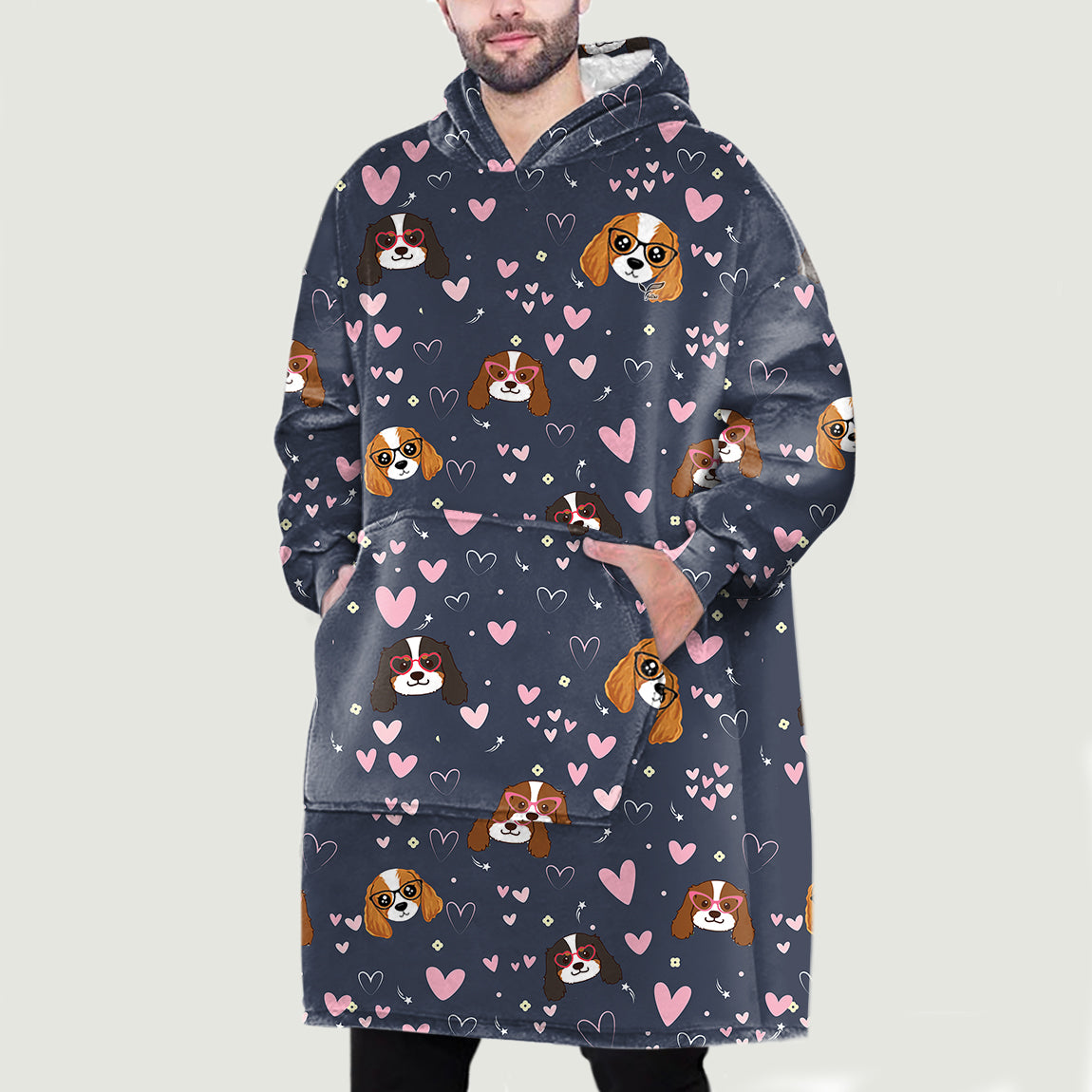 Hello Winter - Cavalier Fleece Blanket Hoodie V2